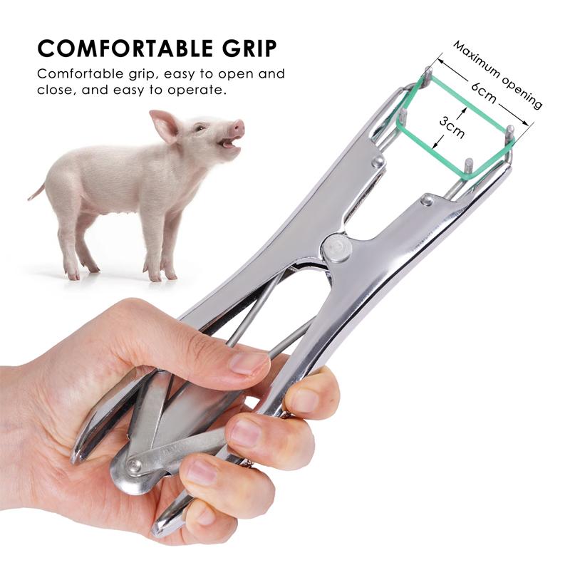 Sheep Broken Tail Castration Forceps Expansion Clamp Elasticity Rubber Castration Rings Farm Animal Bloodless Broken Tail Plier