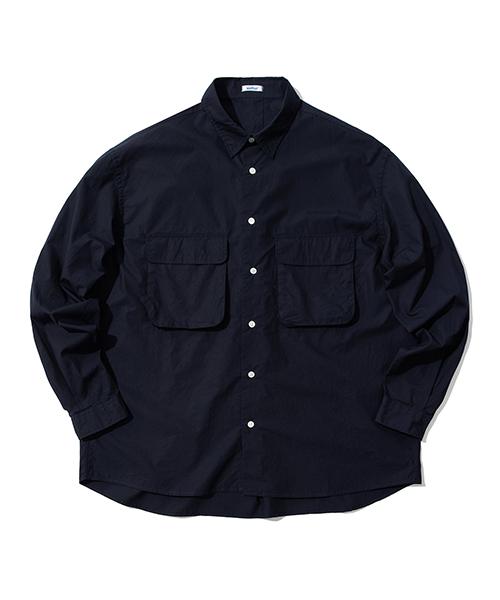 Softer Typewriter Wide Shirt (D.Navy) Navy/M