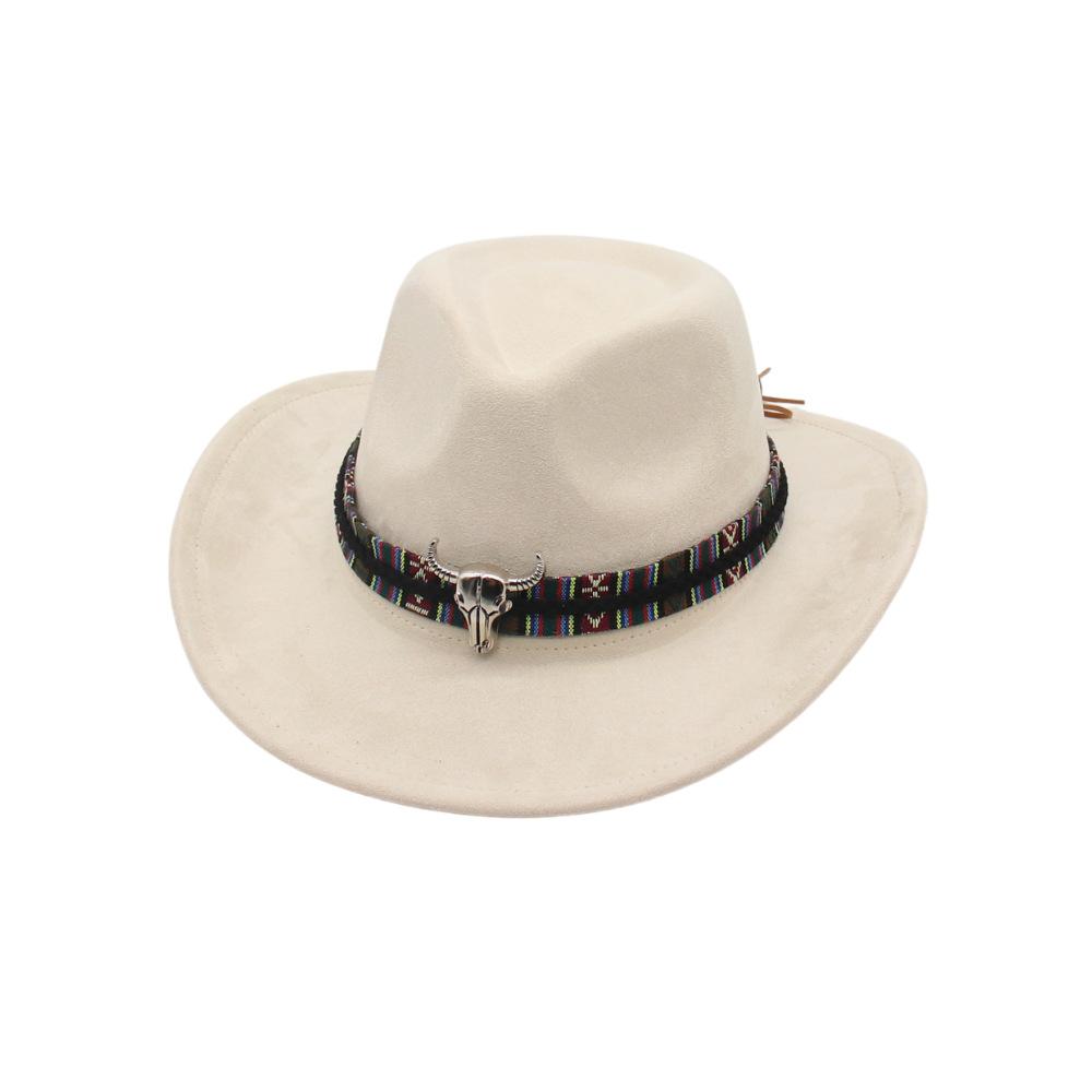 Cross-Border Tibetan Jazz Hat Dyed Solid Color Woolen Top Hat European And American Western Cowboy Hat Men'S And Women'S Party Ball Hat