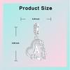 Authentic Original Charm Bead Components Bead Component Copper Metal Inlaid Zirconium Love Rose Letter A Pendant Bead Components Compatible With