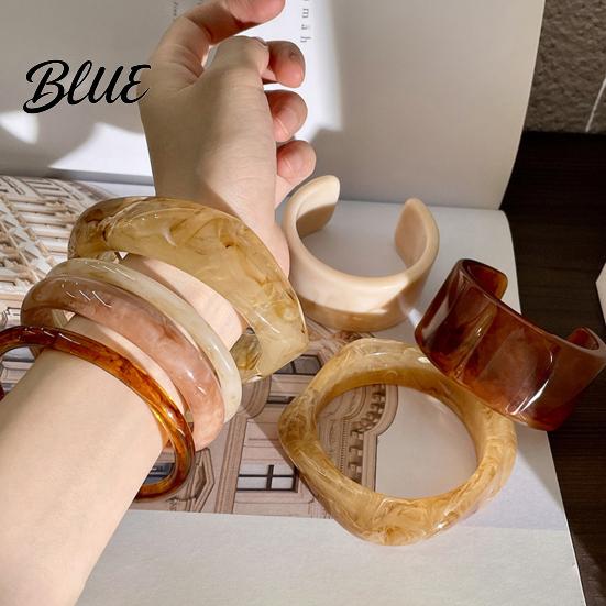Vintage Bracelet Acrylic Retro Style Irregular Geometric Design Unique Women