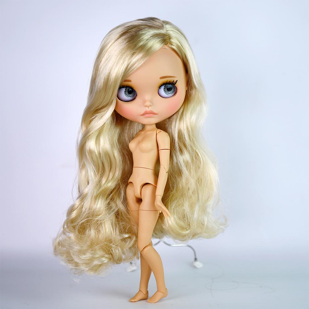 Icy Dbs Blyth Doll 19 Joints 30cm Body Bjd Doll Matte Face Glossy Face Tan Skin Beep Lips Hand-Painted Makeup Diy Hair Girl Gift