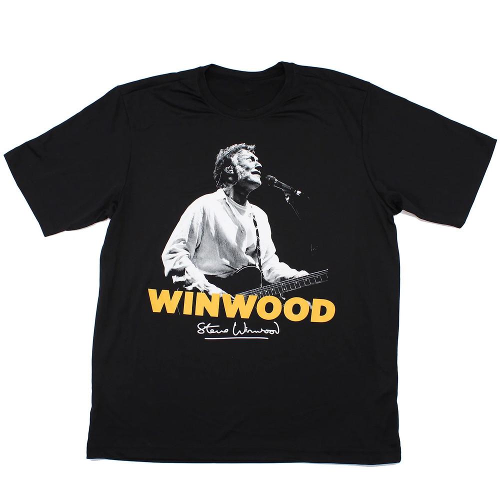 

Vtg Steve Winwood Live In Tour Heavy Cotton Black For Men DI121 Unisex T-Shirt S