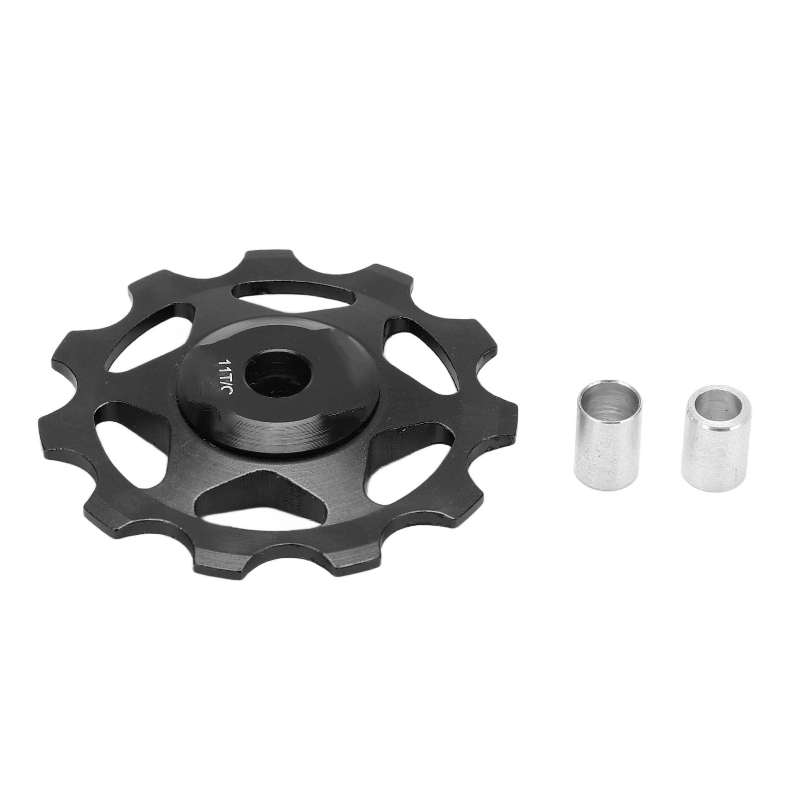 Mountain Bike Rear Derailleur Pulley 11T Rear Jockey Wheel Guide Roller Pulley Bearing Fittings Tension Wheel Black