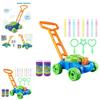 Interactive Bubble Machine For Children Featuring Durable Plastic Construction For Outdoor Play
