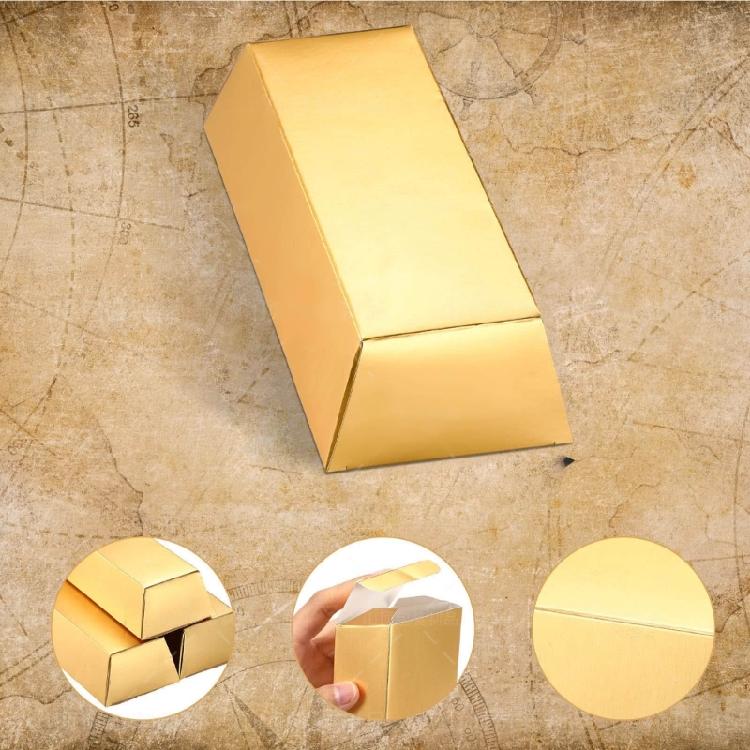 Decorative Gold Bar Candy Box for Home or Office Display and Small Item Storage