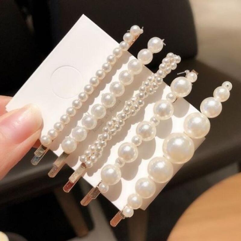 Pearl Gold 5-piece set of silver pins