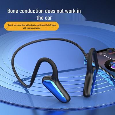 New M-D8 Bluetooth Bone Conduction Earphones - Black Technology for Sports & Running