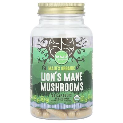 Organic Hericium Mane Mushroom, 90 Capsules
