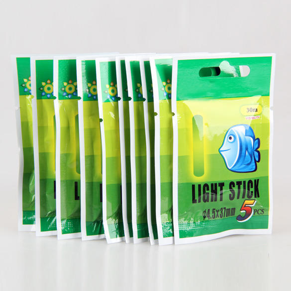 50PCS Fishing Float Light Stick Fireflies Fluorescent Lightstick Night Float Rod Light Dark Glow Stick Fishing Tackle Tool
