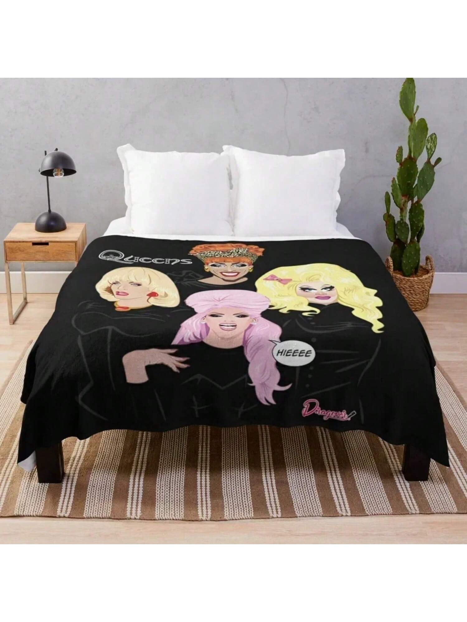 Rupauls Drag Race T-ShirtQueens From Drag Race Throw Blanket Hairy Decorative Winter Beds Bed Blankets S разноцветный