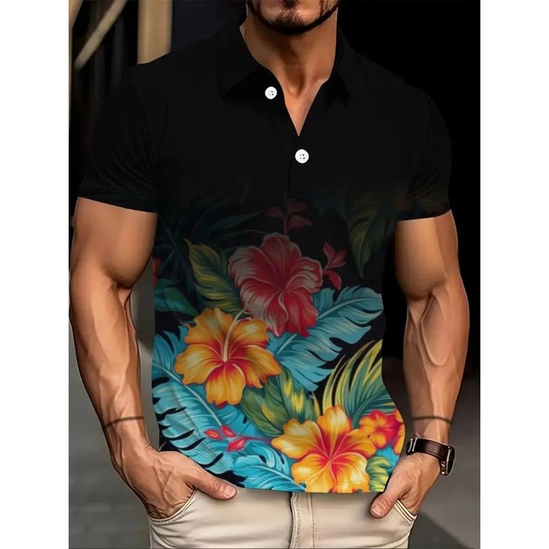 New Product New Men's 3D Printed Trendy Casual Versatile Summer Versatile Short Sleeve Polo Shirt