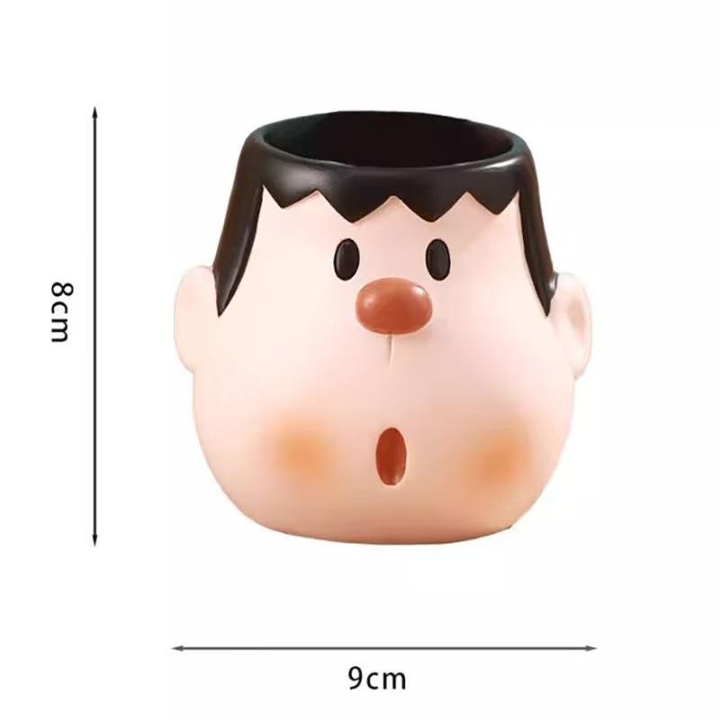 1 Stück Süßer Crayon Shin Chan Stiftehalter Make-up-Pinsel-Organizer Perfekt für Büro-Schreibtisch-Dekoration Kreative Aufbewahrung Stiftehalter