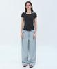 Woman Women'S Tencel Wide Denim Pants [Ice Indigo]