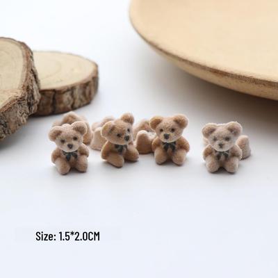 DIY-Beflockungsbär-Accessoires aus Acryl für Schmuck, Handyhüllen, Aufnäher, Kopfschmuck, Ohrringe, Haarnadeln und Broschen
