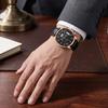 DIZIZID Analog Quartz 3 ATM Water Genuine Leather Date Luminous Textured Simple and Stylish Business Gift for Job Hunting Men's Watch, Chronograph,
