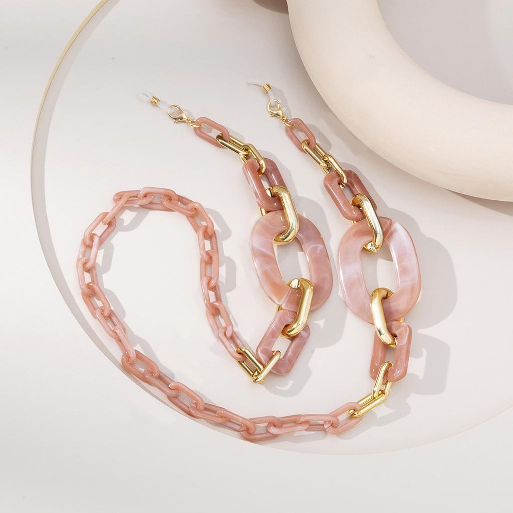 Fashion Multi-colored Glasses Chain Chain Geometric Chain Chain Chain Acrylic Resin Chain