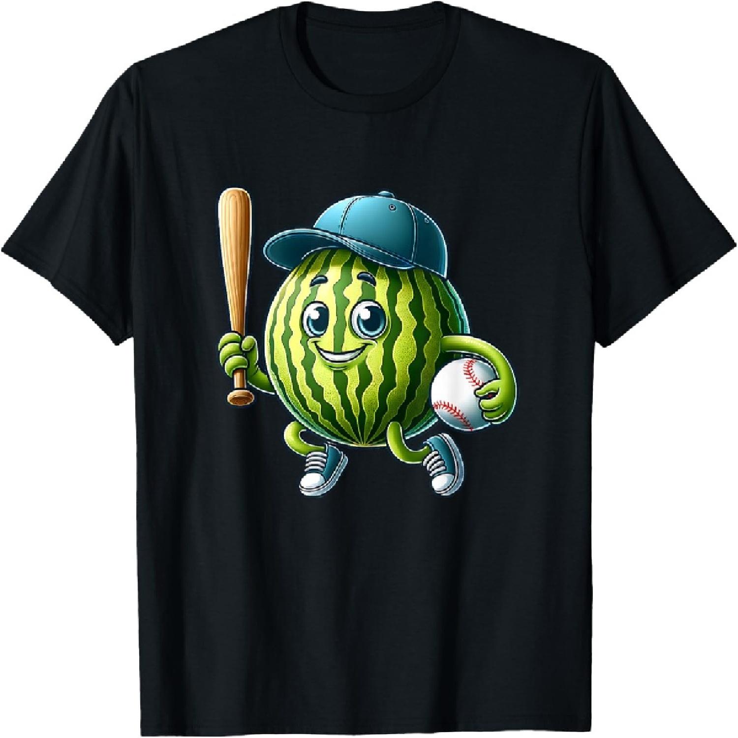 

Watermelon Baseball Cartoon Character T-Shirt XXXXXL різнокольоровий