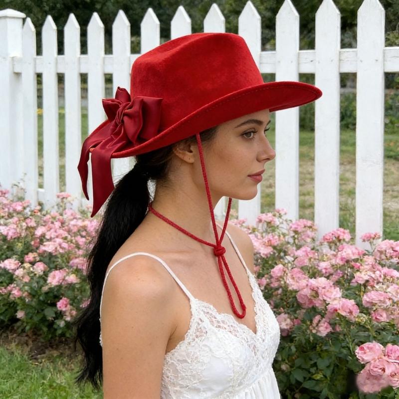 Lovely Western Theme Hat For Women Bride Bachelorette and Carnivals Parties Stage Show Photography Accessory Headpiece