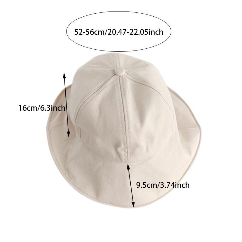 Men's Women's Sun Hat Solid Color Fisherman Hat Spring Summer Adjustable Outdoor Beach Foldable Sun Hat