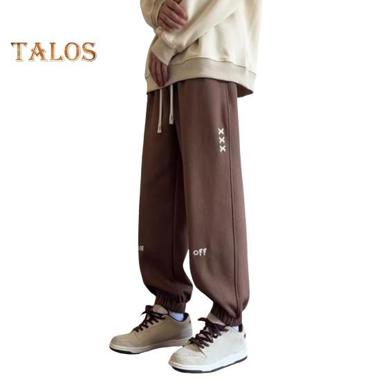 Jaro Podzim Pánské Sportovní Kalhoty Volné Stahovací guma v pase Kapsy Manžety u kotníků Výšivka písmen Cvičební kalhoty Tepláky pro každodenní nošení