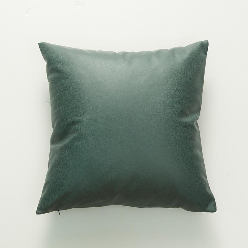 Weich Kratzfest Einfarbig Kissen Kissen Modern Schlicht Kunstleder Technologie Stoff Kissenbezug Lendenkissen Kissen Kissenbezug