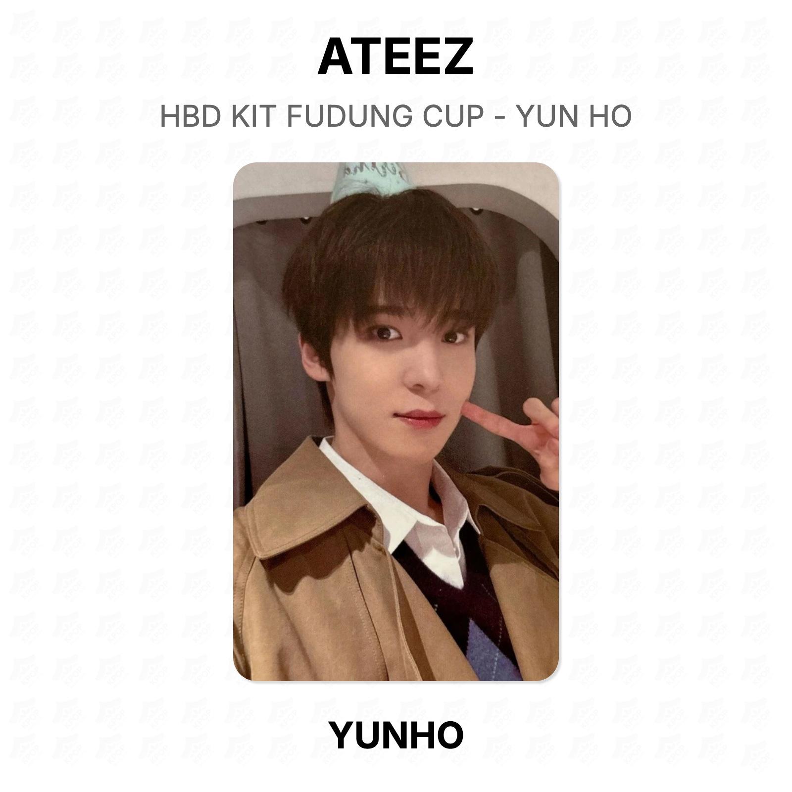 ATEEZ YUNHO HBD KIT FUDUNG CUP - YUN HO Official Photocard YUNHO