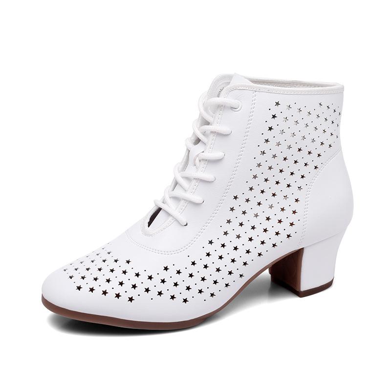 Neue Sommerabsätze Tanz-Sneakers Damen Latein-Schuhe Weiche Moderne Jazz Leder Tanzschuhe Mädchen Tango Gesellschaftstanzschuhe