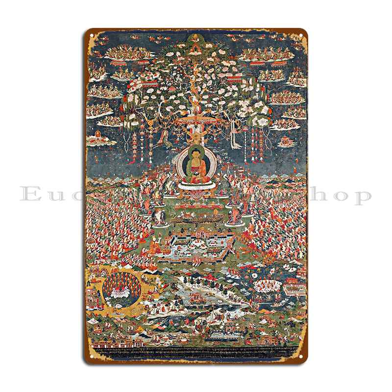 

Amitabha The Buddha Of The Western Pure Land Sukhavati Restored Tibetan Metal Sign Customize Bar Cave Tin Sign Poster 20x30cm
