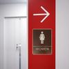 Toilet Door Sign Men Women Bathroom WC Mark Label Self-Adhesive Wall Sticker DIY Decor for Office Business Hotel Unisex