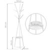 Standing Metal Clothes Rack With Shelf Massido