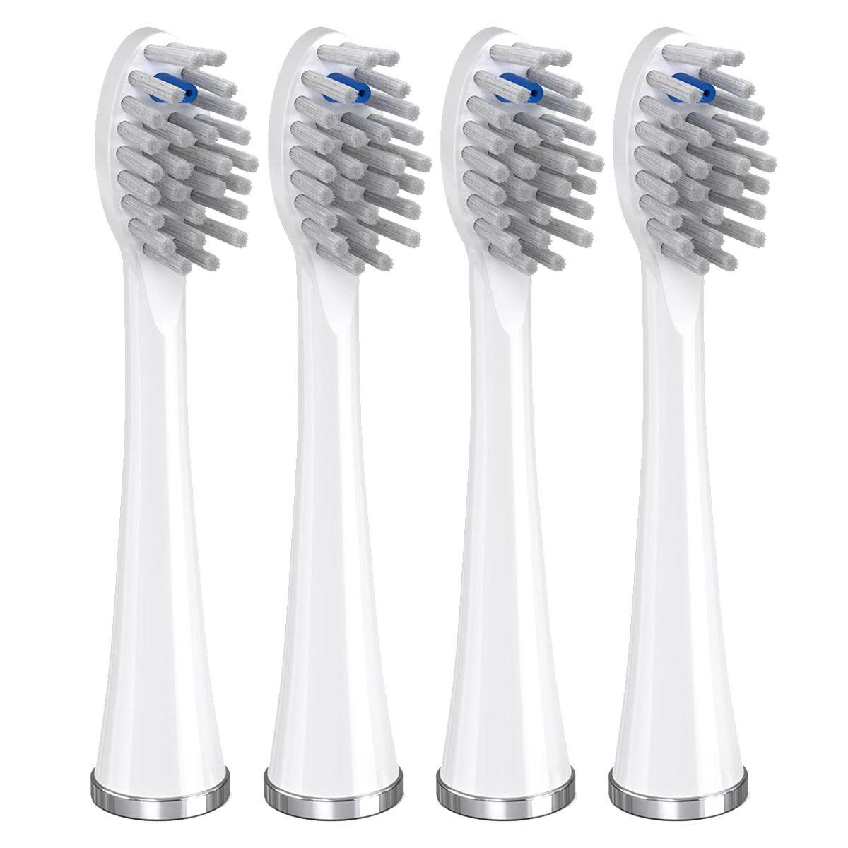 Ersatz-Bürstenkopf für Waterpik Sonic-fusion 2.0 Zahnbürste, Kompakt, Weiß, 3er-Pack, Weiche Borsten gray
