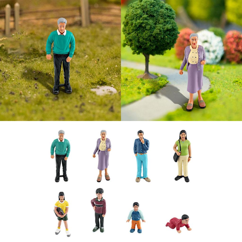 Miniature Figure Character Micro Landscape Building Accessories Train Railway DIY Projects Handpainted Layout Tiny People