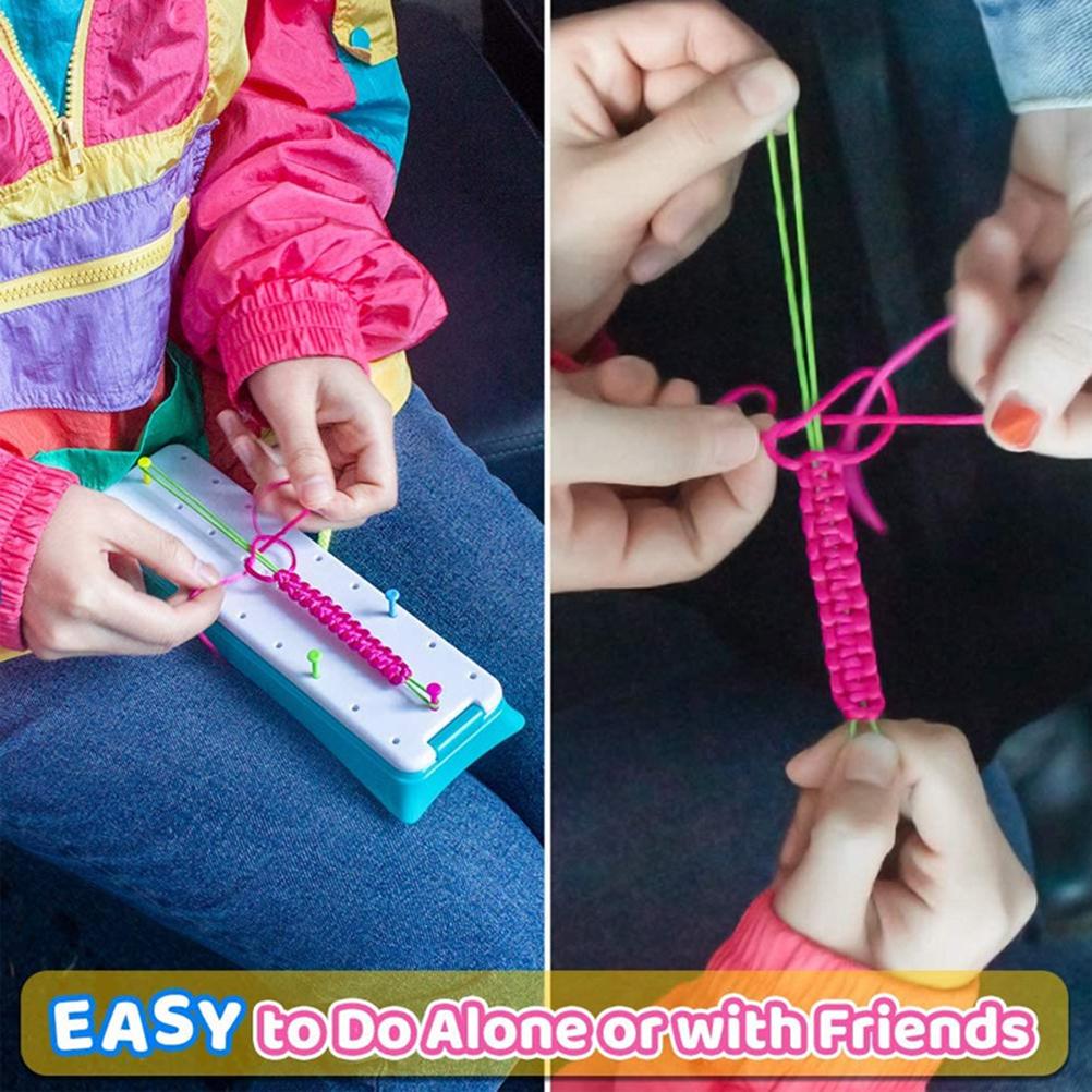 Friendship Bracelet Making Kit for Girls DIY Craft Toys Birthday Gifts for Kids Party Supply Travel Activities