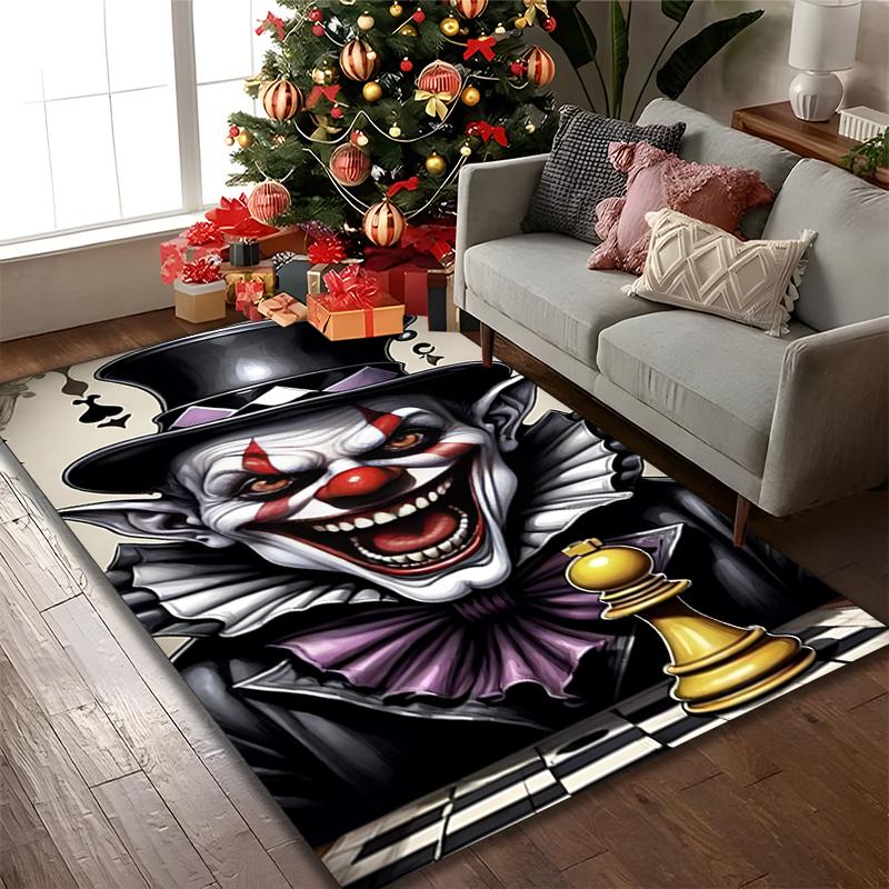 1pc Office Printed Area Carpet, JOKER Rug, Home Sofa Chair Mat For Christmas and Halloween Décor