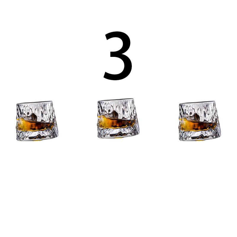 Glacier Tumbler glass Crystal Glass Creative plum fruit glass Rotating Whiskey glass Ocean glass