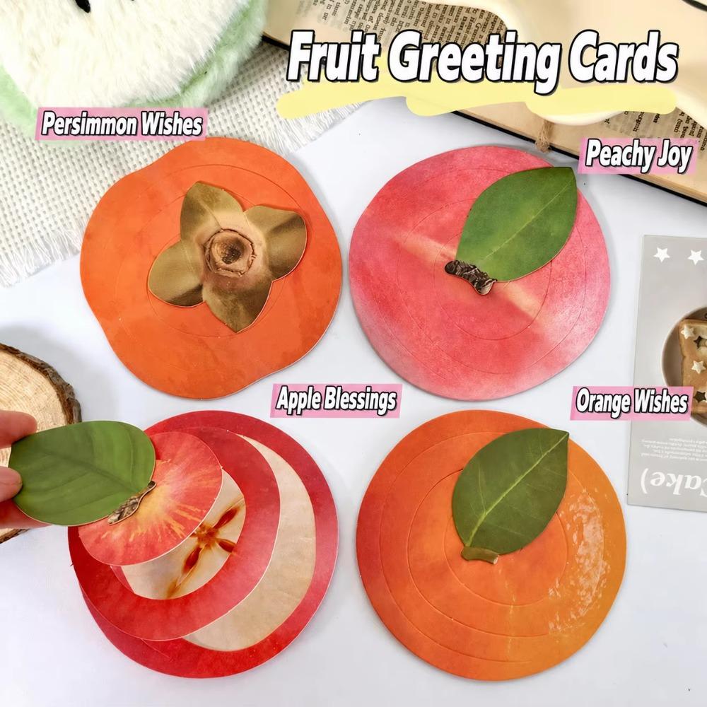 3D Fruit Shaped Greeting Card Foldable Festival Greeting Card Birthday Gift Postcards  Festival