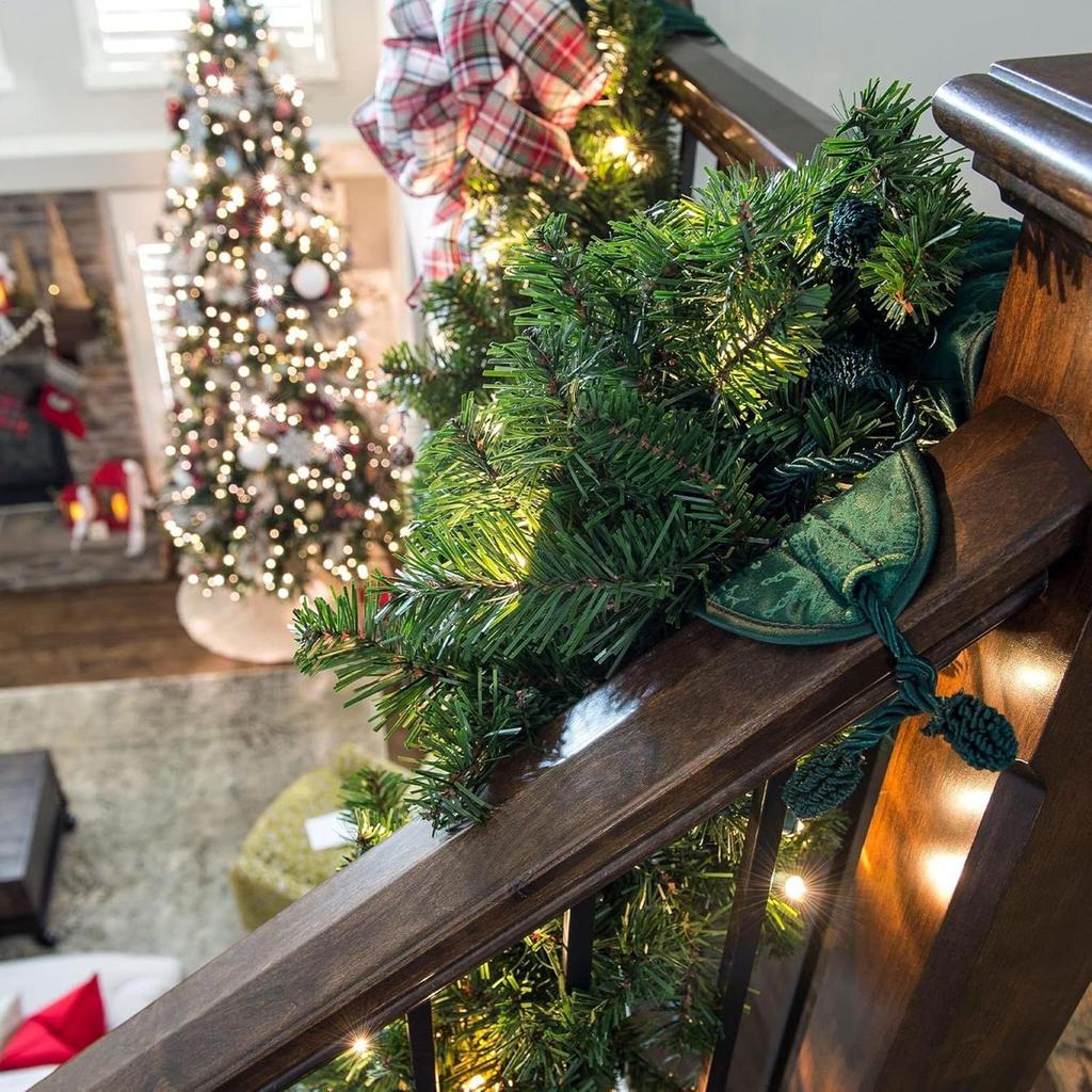 Railing Protection Christmas Garland Ties Banister Protective Padded Prevents Scratches for Staircase Wreath Festival Decor