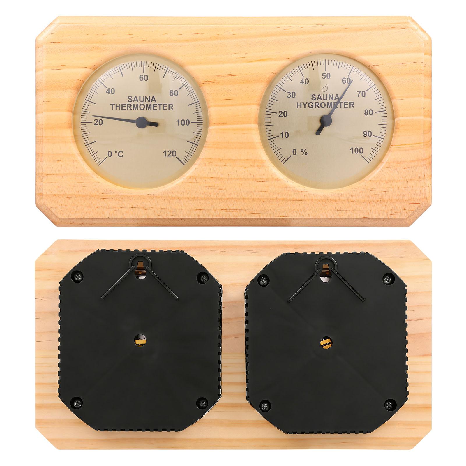 

2 in 1 Sauna Thermometer and Hygrometer Wall-mounted Mechanical Pointer Thermometer and Hygrometer for Steam Room and Sauna Room