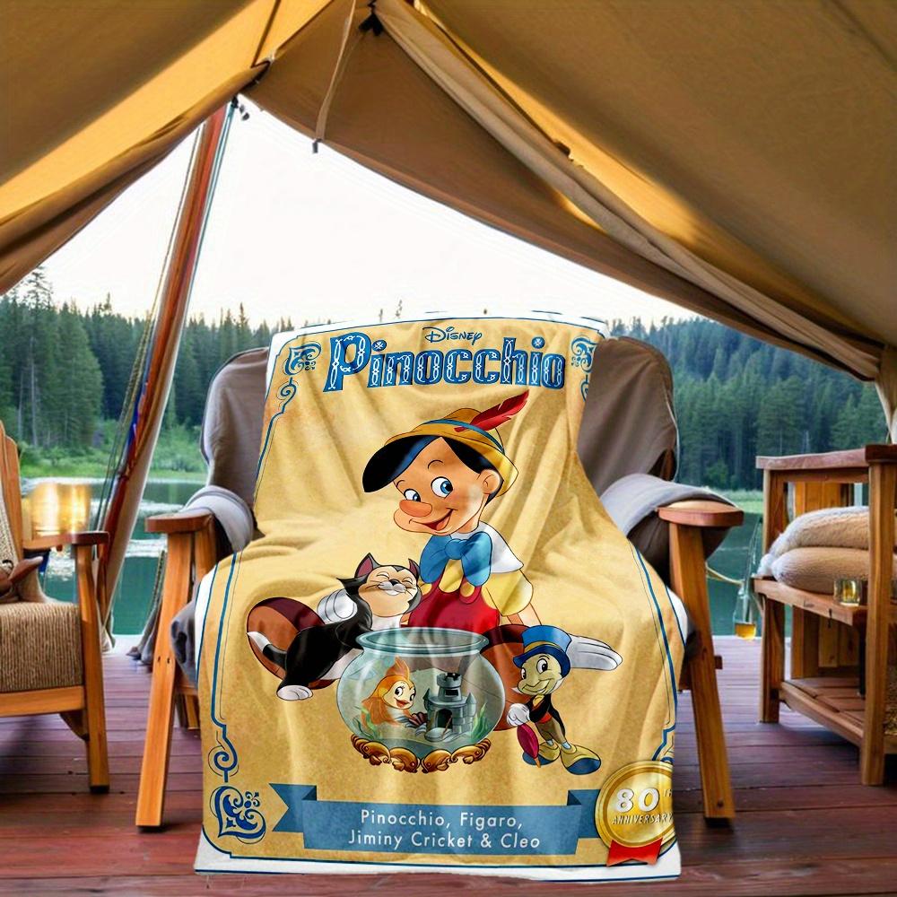 1pc, Pinocchio & Friends Blanket Seasonal Throw for All Seasons, Living Room, Travel, Outdoor Blankets, Camping