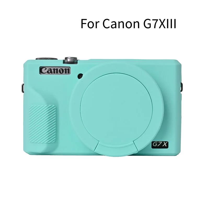 Měkký gumový silikonový kryt pouzdro G7X3 G7X2 Pro Canon Powershot G7XII G7X II G7X Mark 2 G7X Mark III G7XIII S ochranou objektivu