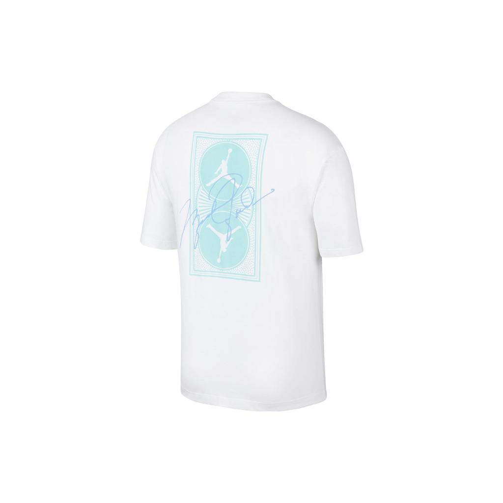 Jordan 85 T Shirts Men's White Crew Neck Moderate Straight Fit DZ4055-100