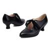 Retro Women Office Shoes Custom Middle Heel Ladies Lace-up Casual Shoes Women Pumps Small Plus Size 34 43 Tacones Mujer WSH5262