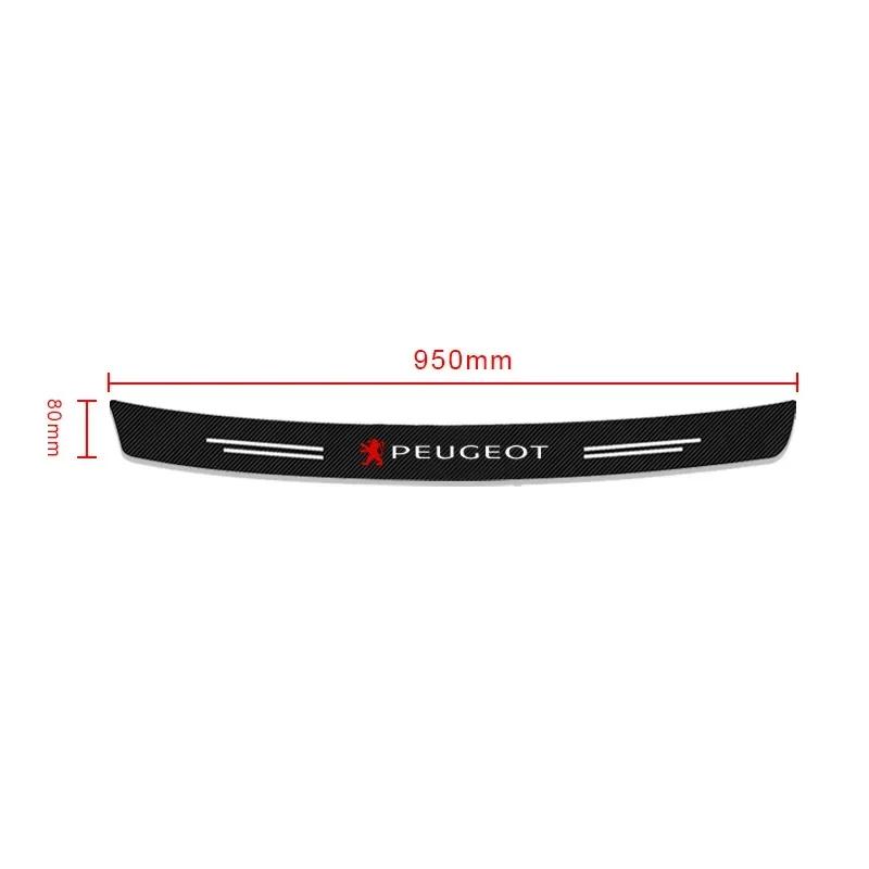 

Carbon Fiber Car Rear Bumper Trunk Guard Protected Sticker For Peugeot 206 307 308 3008 207 208 407 508 2008 5008 107 106 205