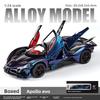 Project Evo Apollo Alloy Car Model With Light Sound Effects For Kids Collectors