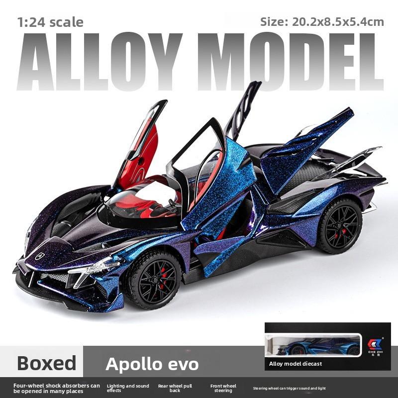Project Evo Apollo Alloy Car Model With Light Sound Effects For Kids Collectors