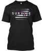 Epilepsy Warrior Survive Flag S T-Shirt Made In the USA Size To 5XL