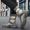 High Quality Camouflage Youth Trendy Shoe,Casual High Top Canvas Men's Shoes,soft Sole Desert Boots,short Boots Sapato Masculino
