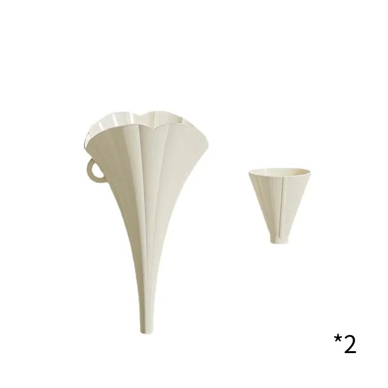 

2 PCS Funnel Collapsible Food Grade Kitchen Oil Filling Container Creative Flower Liquid Dispensing Small Caliber Juice Pourer