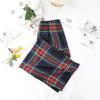 Womens High-Waisted Wide-Leg Plaid Trousers Lightweight Flowy Loose Fit Casual Pants 2026